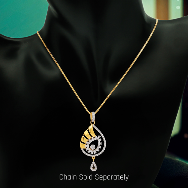 22K Gold CZ Pendant Set (7.45G) - Image 3