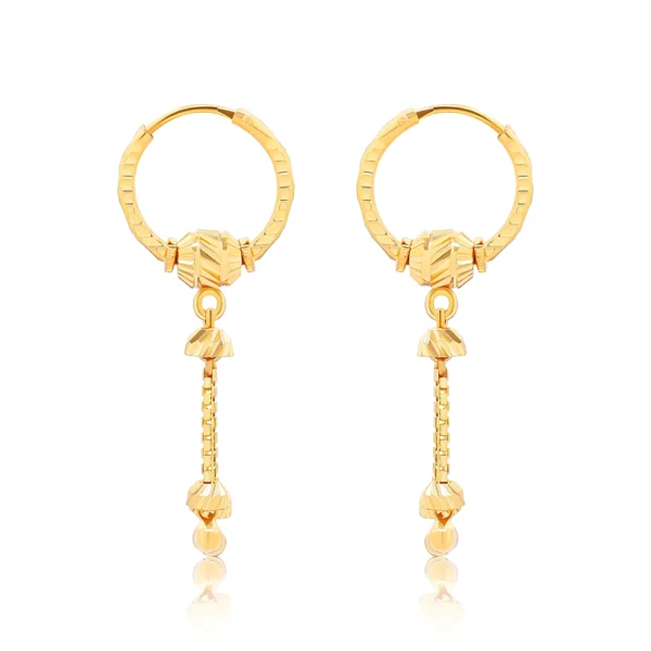 22K Gold Hoop Earrings (3.25G)