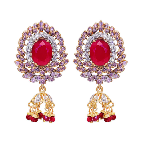 22K Gold CZ Earrings (15.65G)