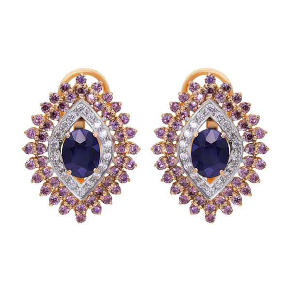 22K Gold CZ Earrings (11.90G)