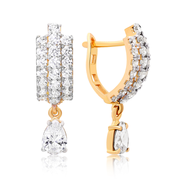 22K Gold CZ Earrings (5.80G)