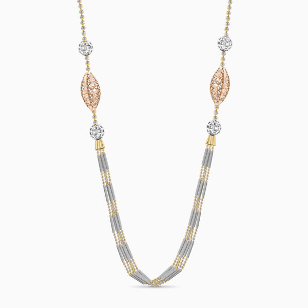 22K Gold Tri-Tone Necklace (15.30G)