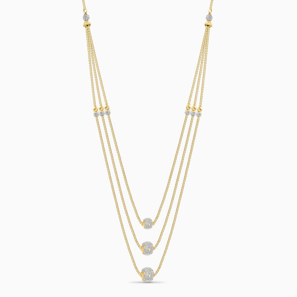 22K Gold Tiered Ball Necklace (10.15G)