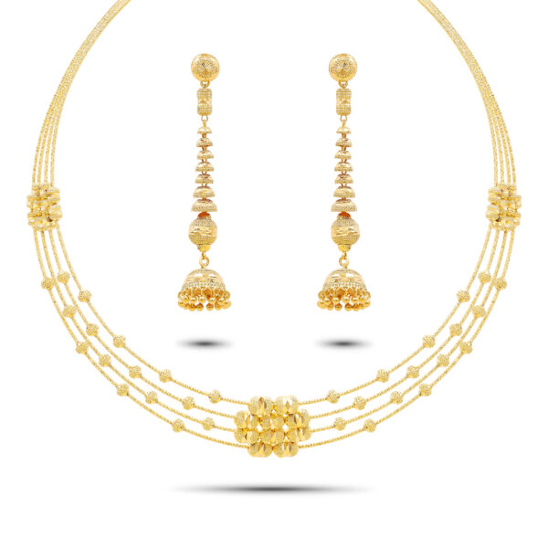 22K Gold Choker Necklace Set (51.70G)