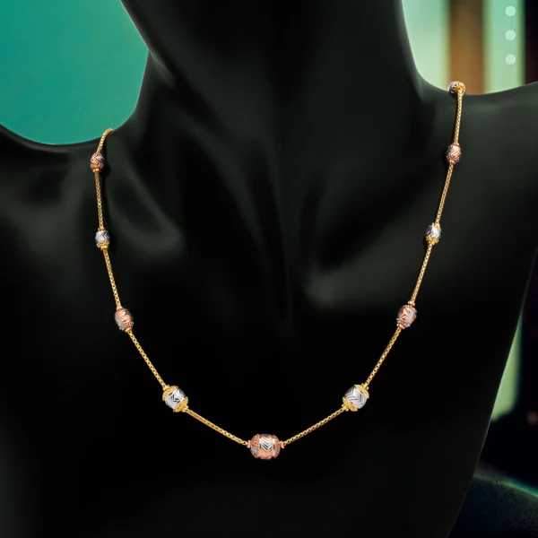 22K Gold Beaded Necklace (10.55G) - Image 2