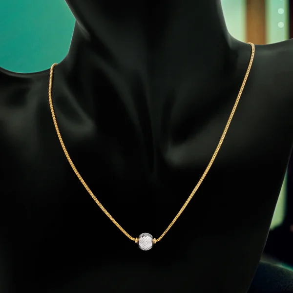 22K Gold Ball Necklace (5.80G) - Image 2