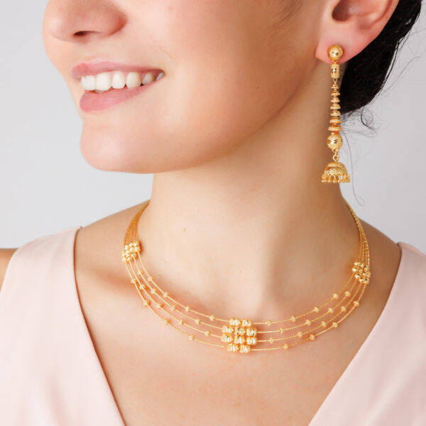 22K Gold Choker Necklace Set (51.70G) - Image 2